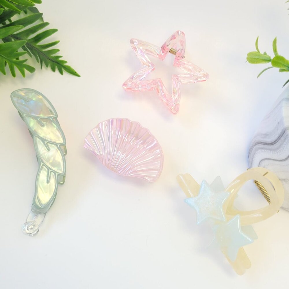 ✨Bundle 4 PCS | NEW Assorted Hair Clips| Cute Claw Clips | Everyday Accessories✨